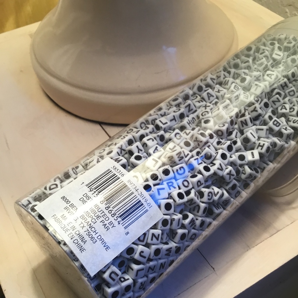 Micheals Alphabet beads 0.84 lbs Value Pack  Letters Acrylic 380 grams Craft